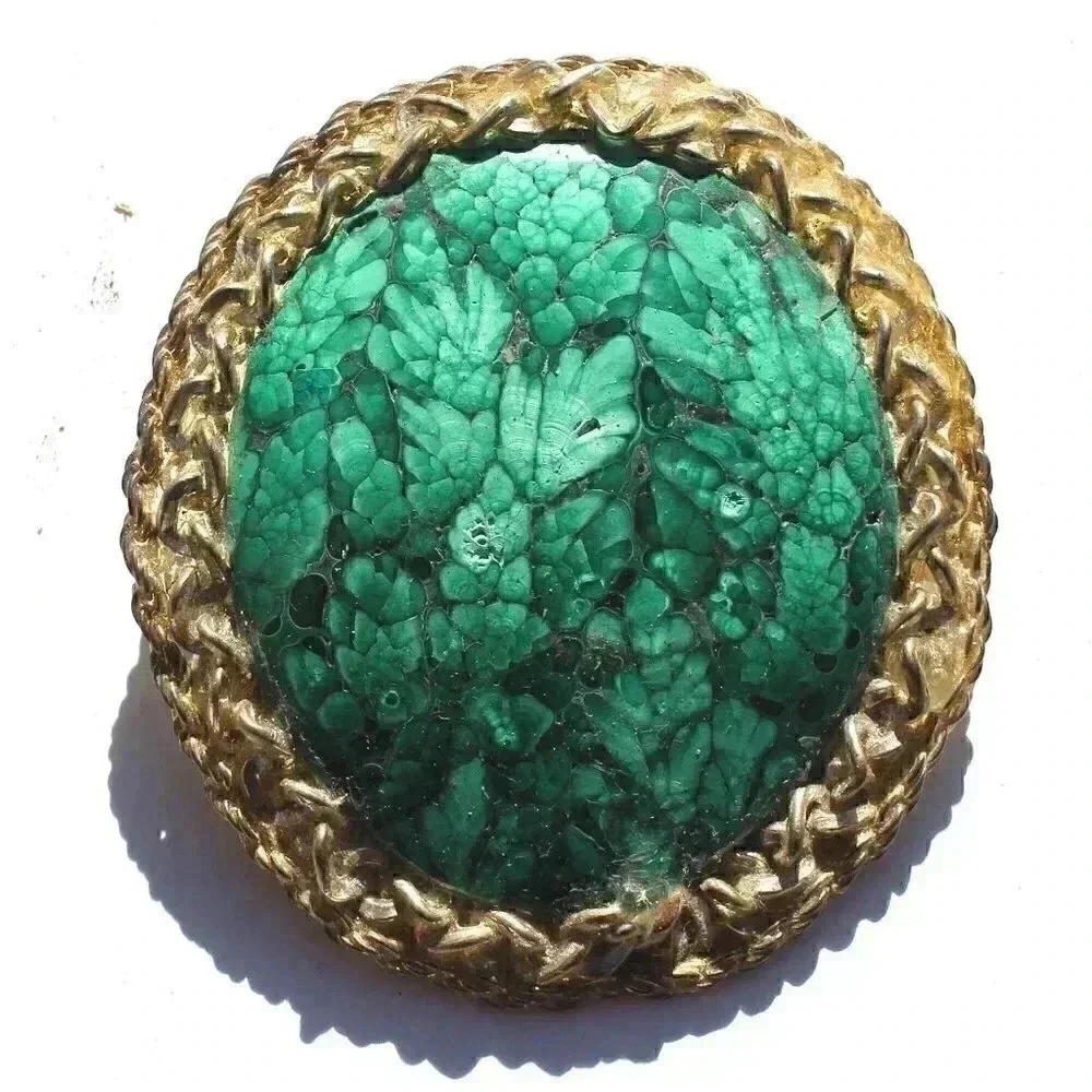 Vintage Gemstone (Agate Stone Geode Crystal) Cowboy Western Tie Clip Pin Decor